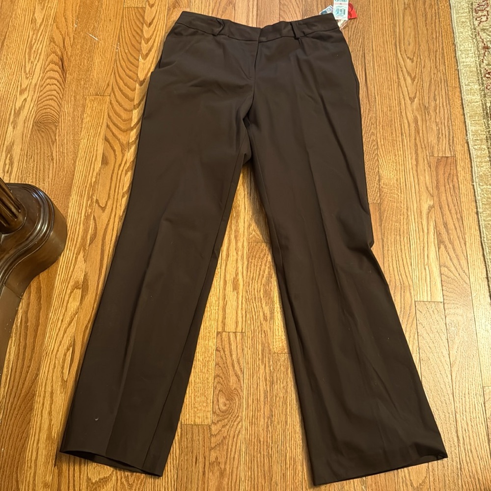 Ladies Style & Co brown straight leg pants size 10